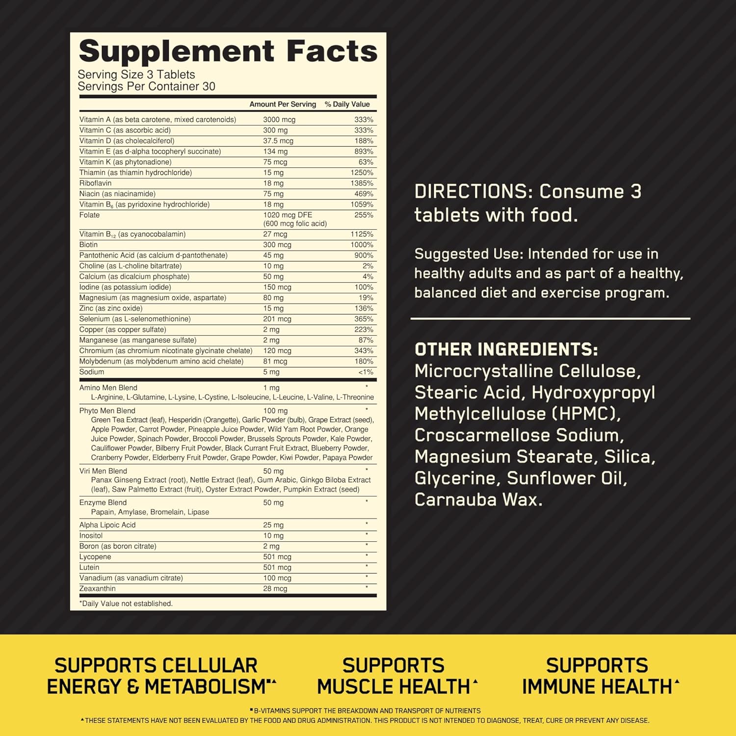 Optimum Nutrition, Opti-Men®, Multivitamin For Active Men