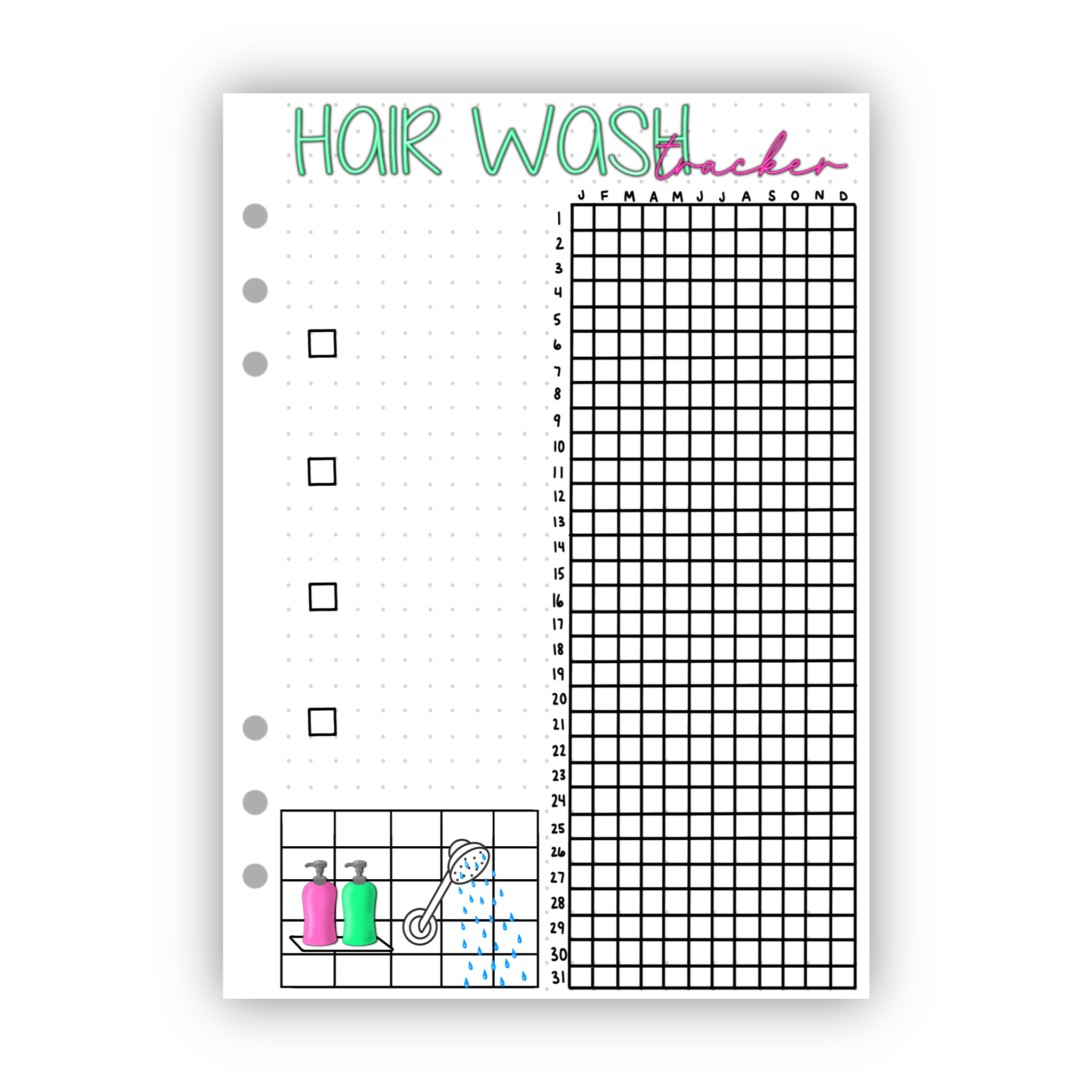 Hair Wash Tracker