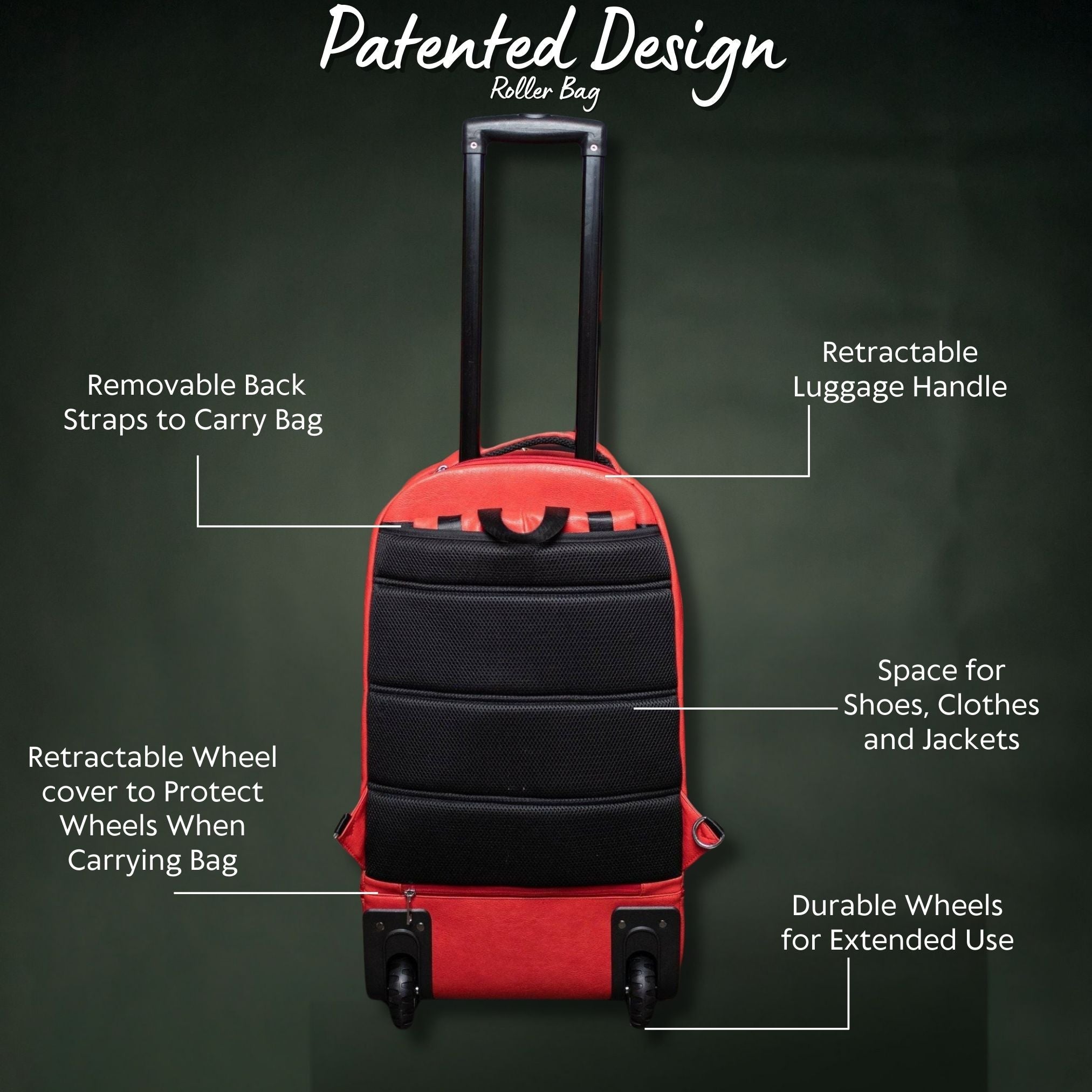 Grey Leather Carry-On Roller Bag (Only 150 Made)