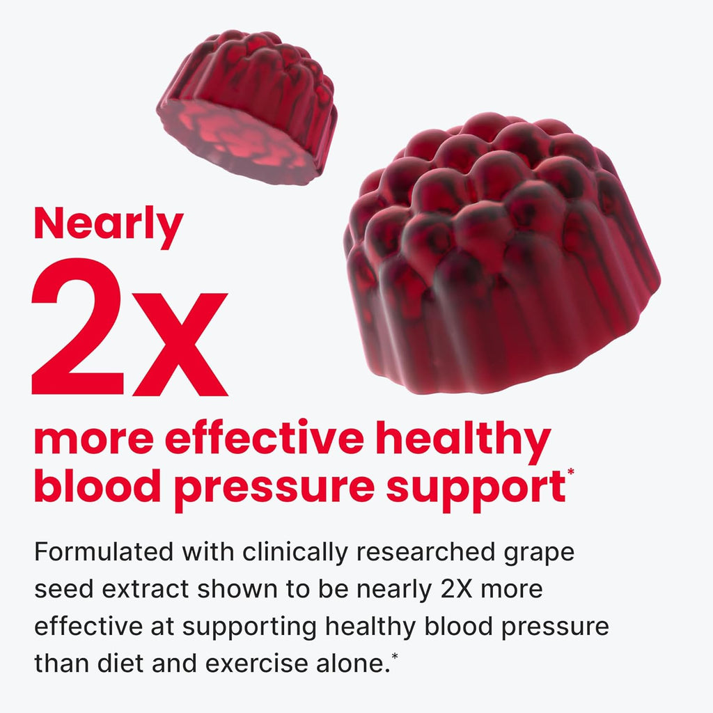 HumanN SuperBeets Heart Gummies 3-Pack – Sugar-Free Beetroot &amp; Grape Seed Extract for Heart Health, Energy &amp; Circulation – Pomegranate Berry Flavor, 60 Gummies Each