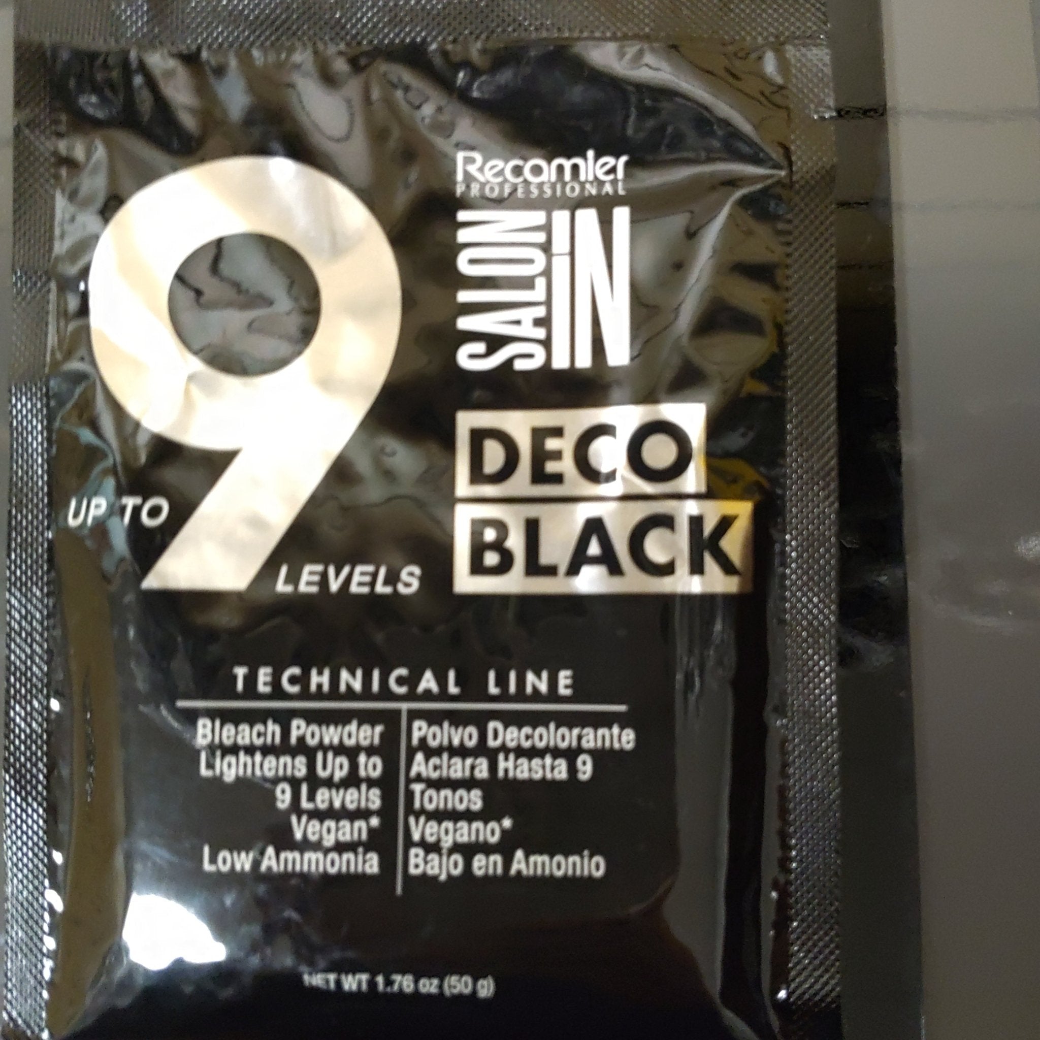 salonin deco black bleach powder 1.76 oz